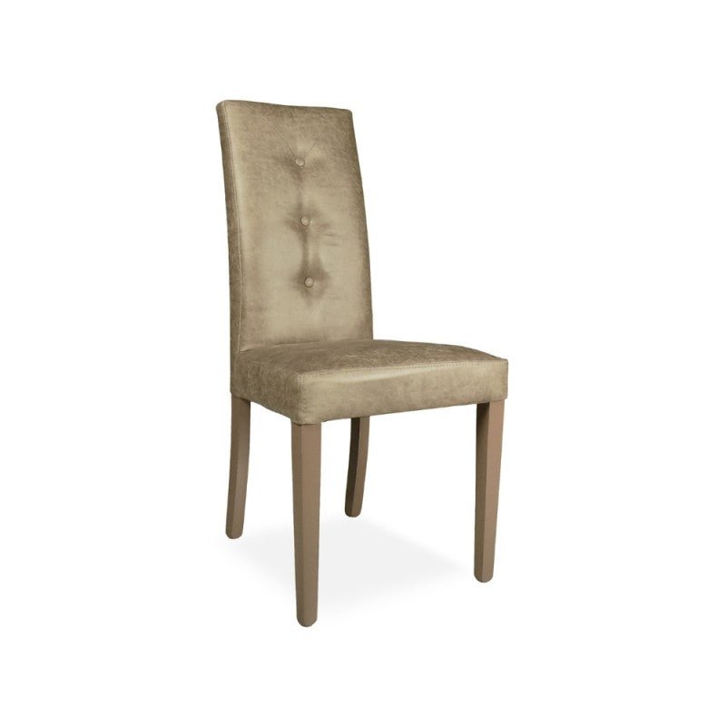 Set di sedie da pranzo "Montecarlo" imbottite in tessuto e gambe in tinta cm 47x46 101h - MondoViro