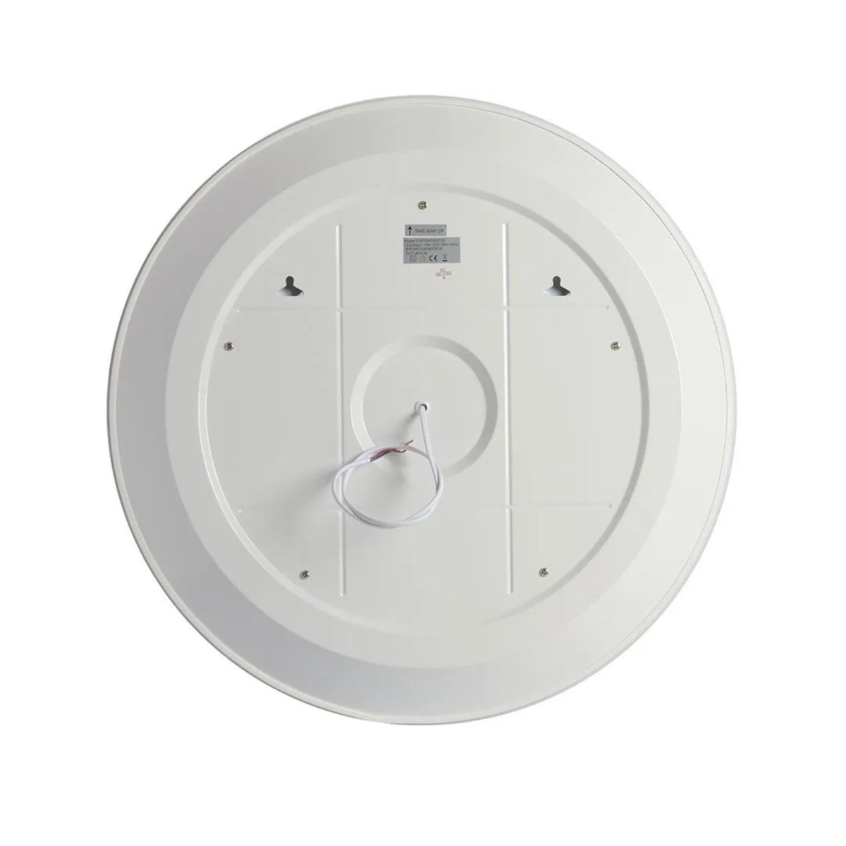 Specchio rotondo con cornice illuminata a led "Aura" in alluminio cm 70x70 - MondoViro