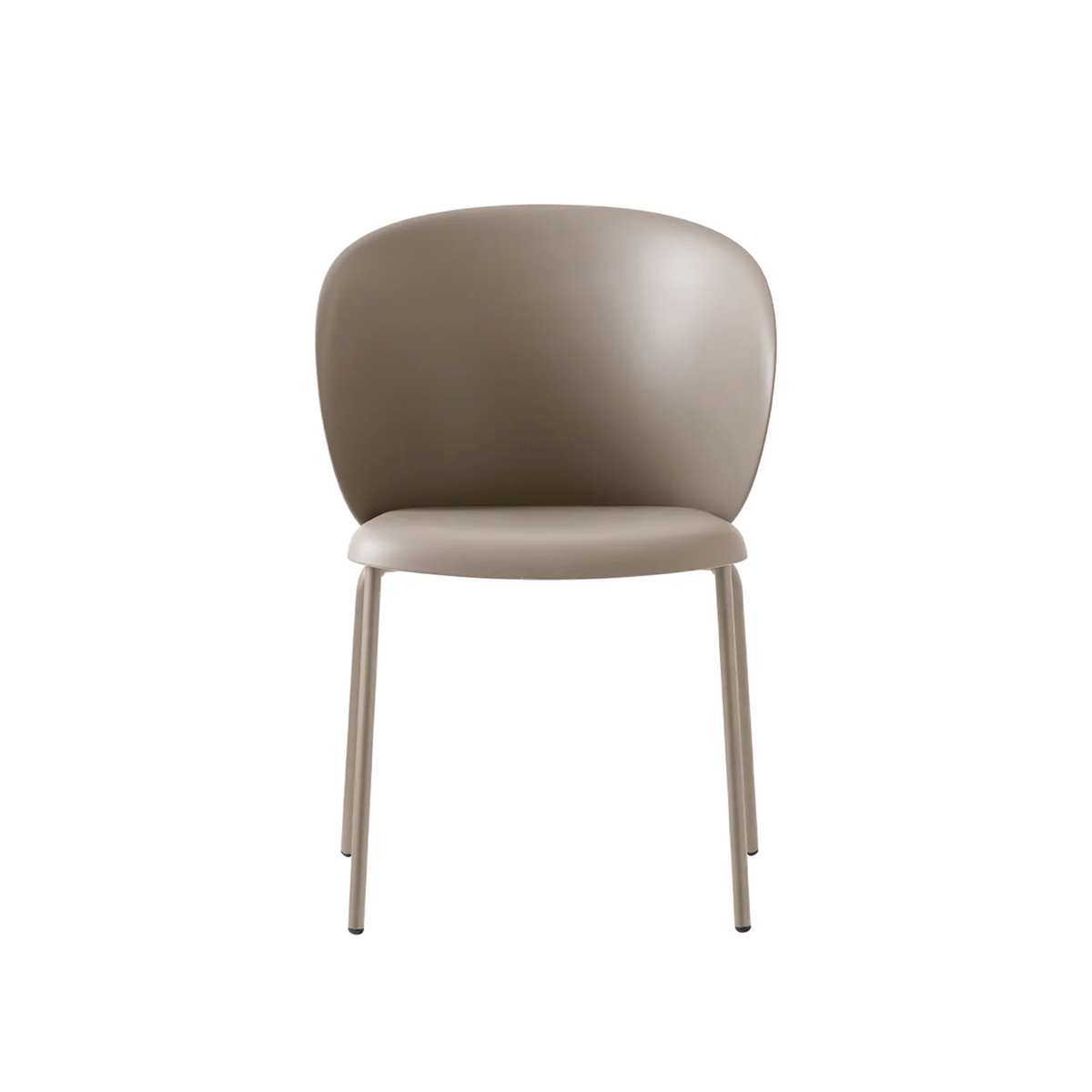 Set di sedie moderne "Tuka" in metallo e polipropilene impilabili cm 55x59 86h