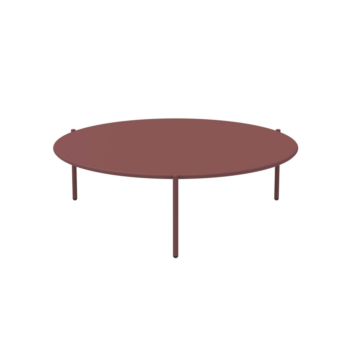 Tavolo basso da caffè tondo in metallo verniciato "Aria3" impilabile cm 110x110 35h
