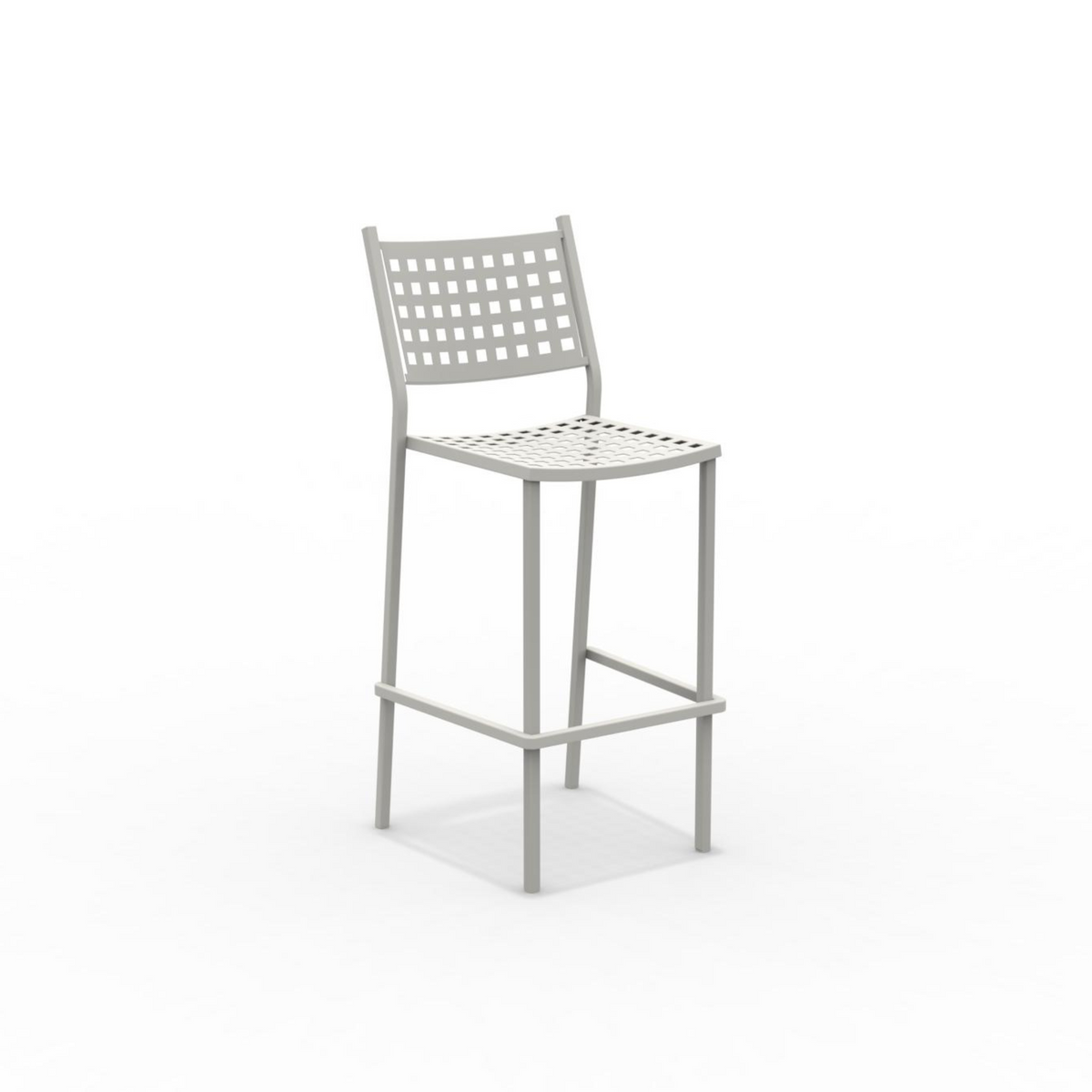 Sgabello in metallo moderno impilabile da giardino "Alice" cm 44x51 107h
