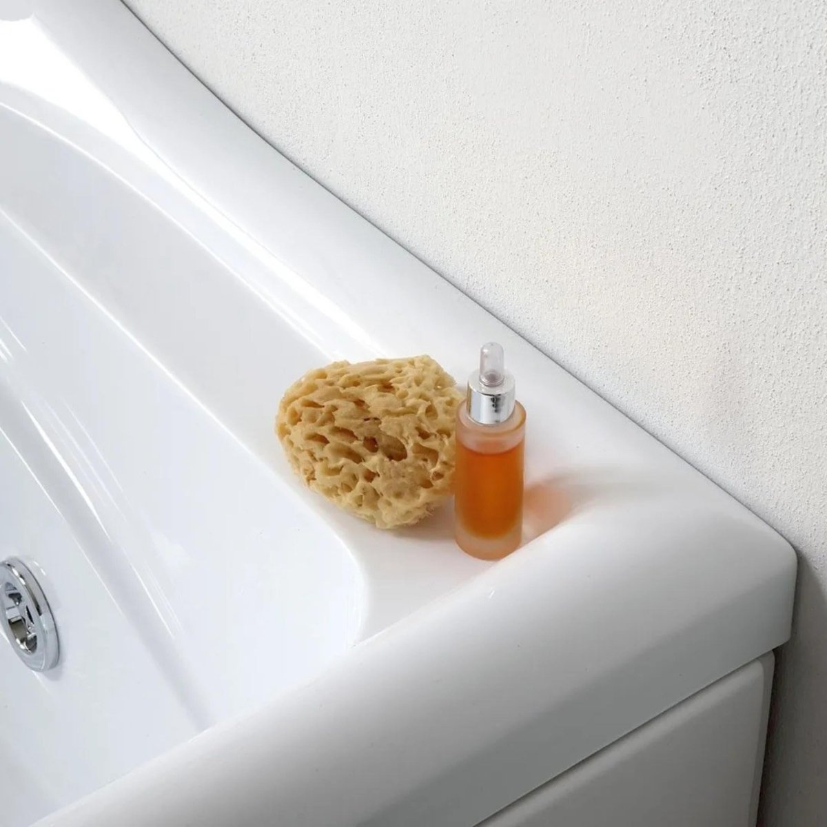 Vasca da bagno angolare con idromassaggio "Doris" in acrilico bianco cm 170x78 65h - MondoViro