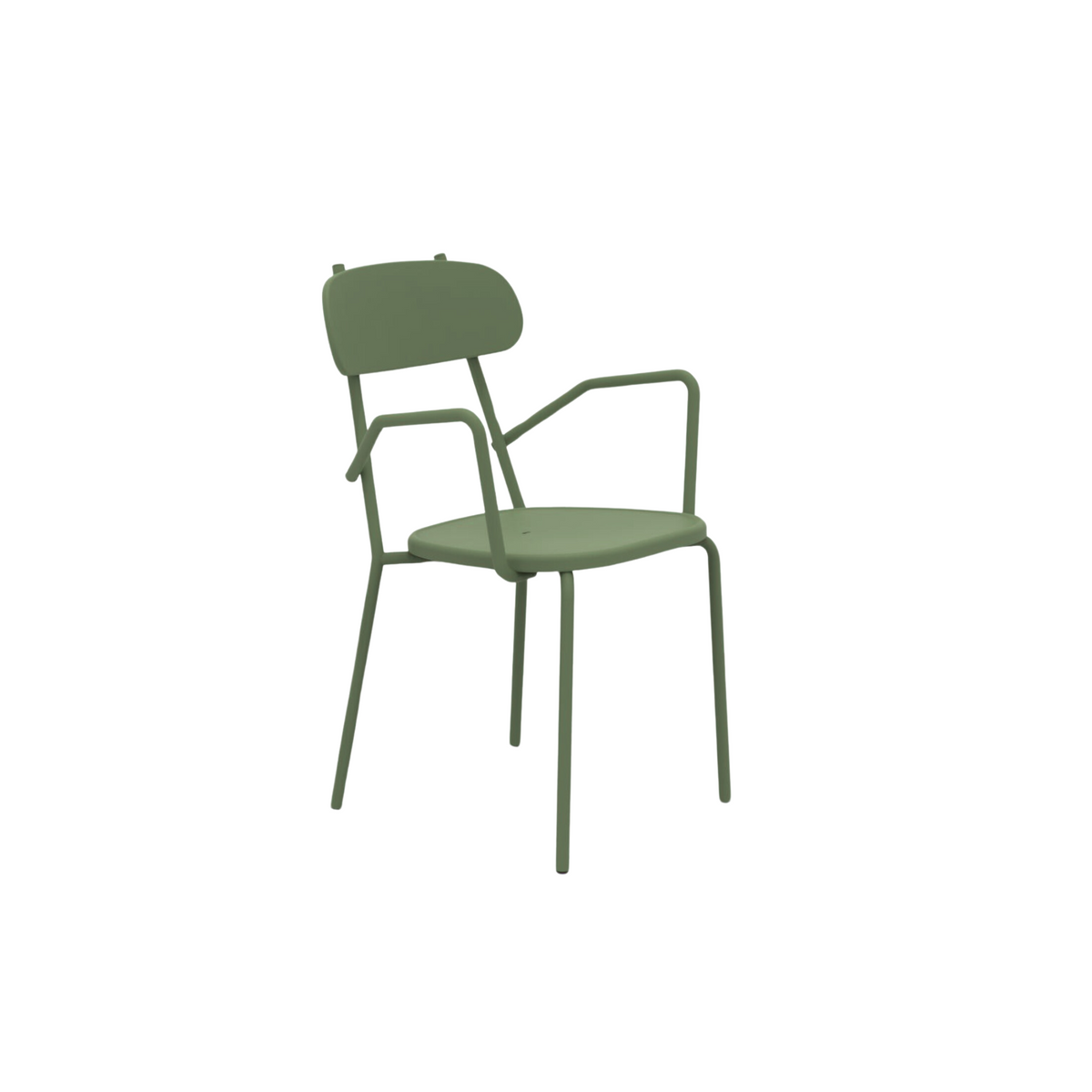 Sedie "Fox" da giardino in metallo verniciato impilabili cm 53x53 84h