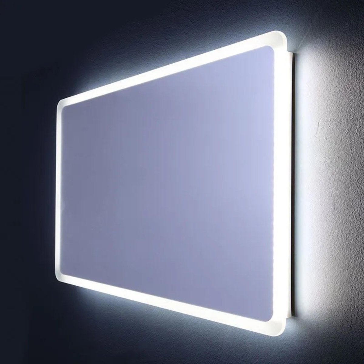 Specchio a led stondato da bagno "Dallas" con cornice illuminata - MondoViro