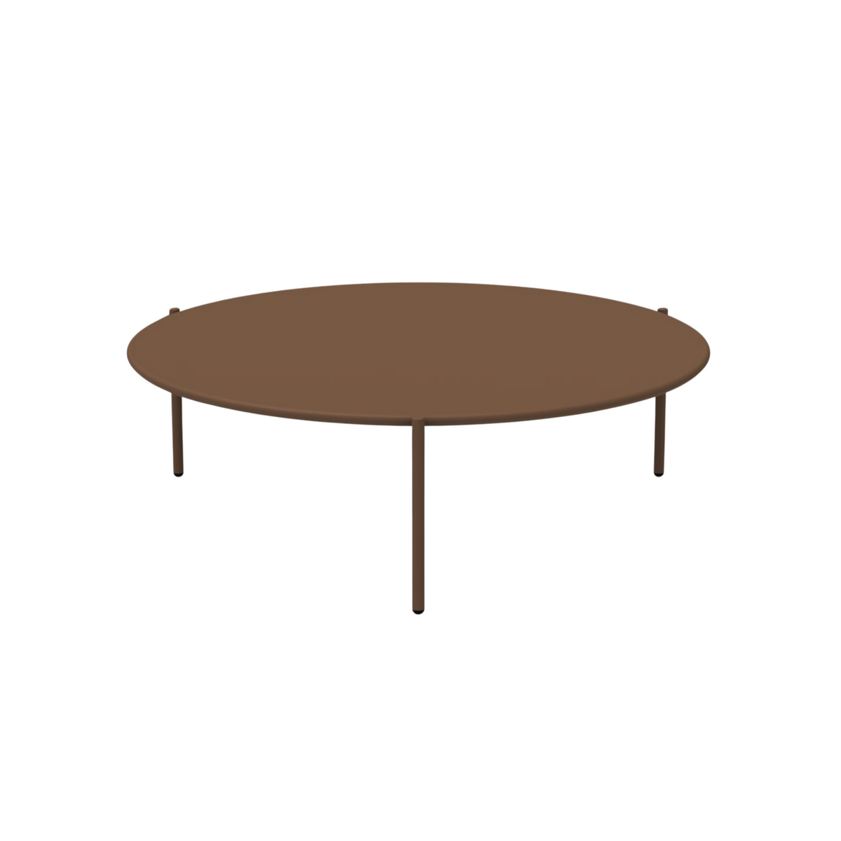 Tavolo basso da caffè tondo in metallo verniciato "Aria3" impilabile cm 110x110 35h
