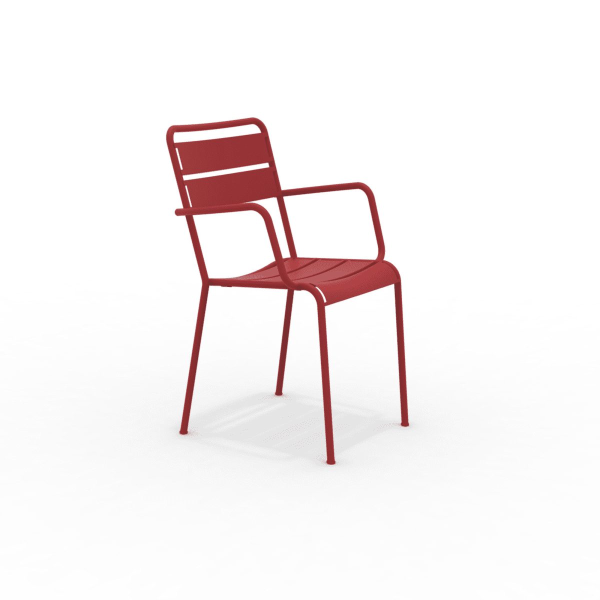 Set di sedie con braccioli da giardino in metallo "Twist" moderne ed impilabili cm 55x57 87h - MondoViro