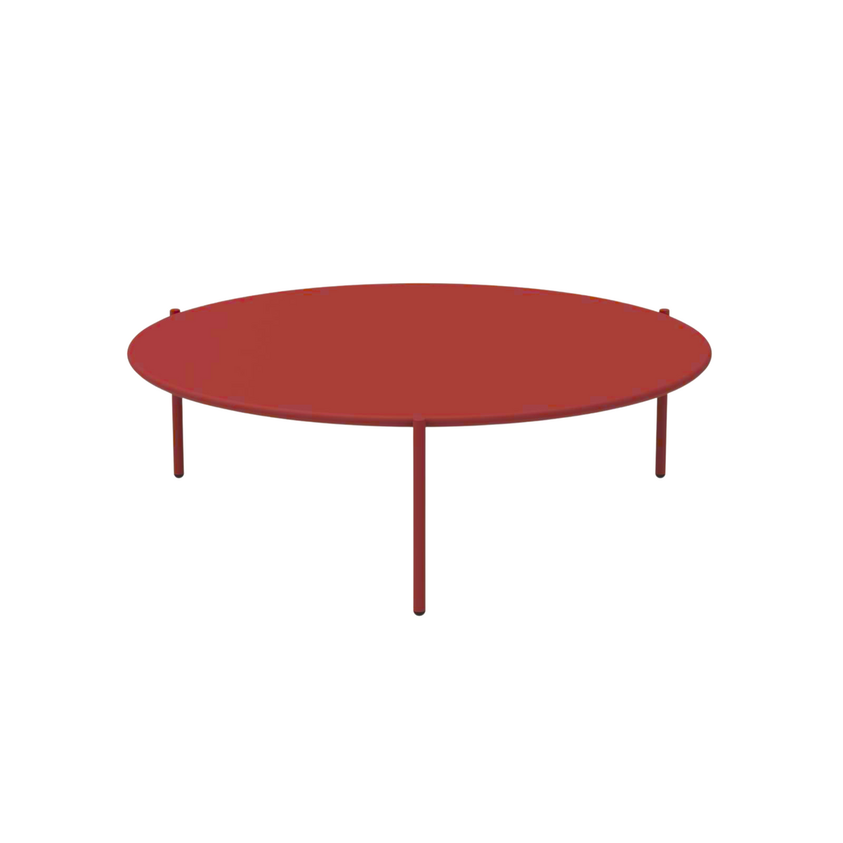 Tavolo basso da caffè tondo in metallo verniciato "Aria3" impilabile cm 110x110 35h