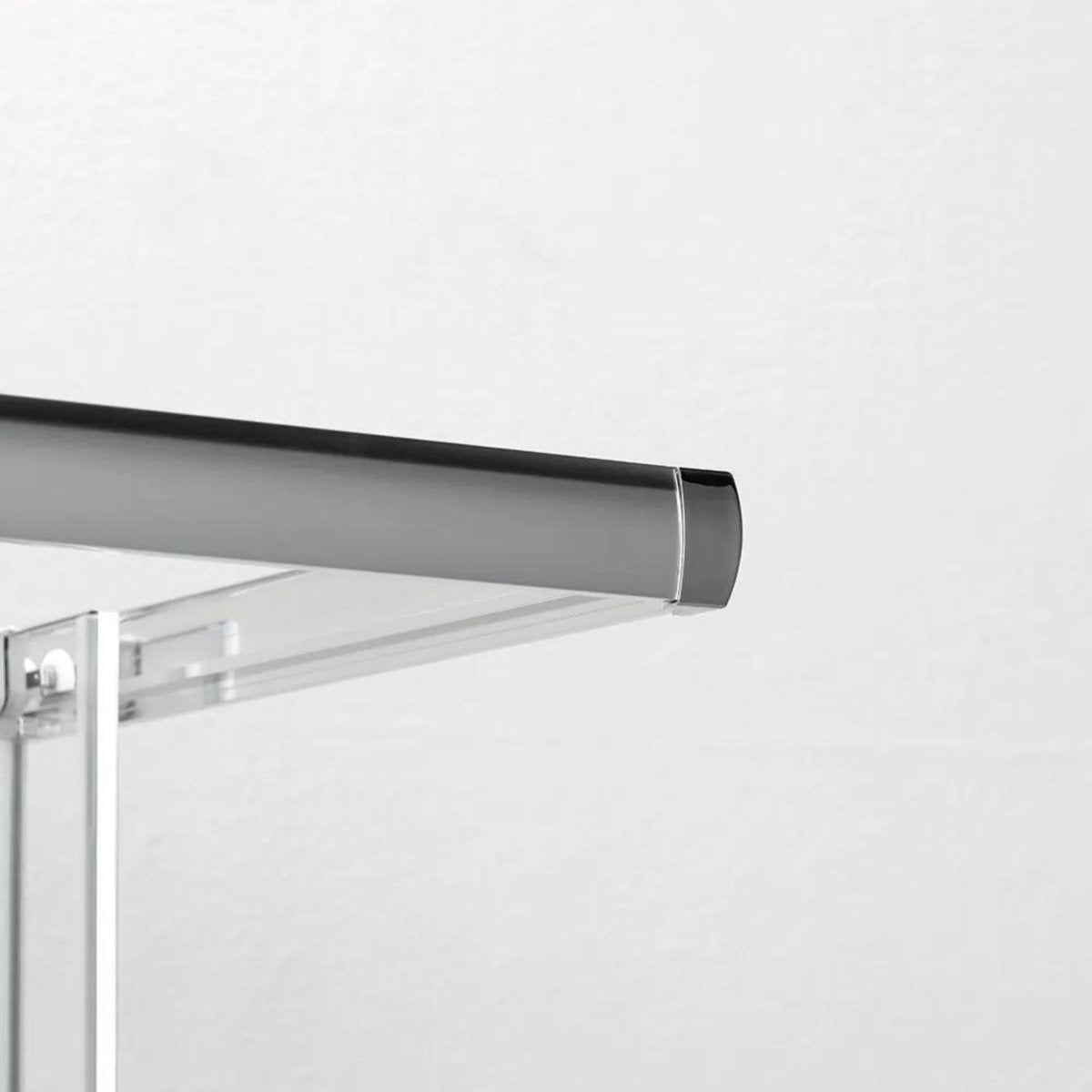 Box doccia quadrato con ante scorrevoli "Genova Two" in vetro temperato lucido h 185 cm - MondoViro