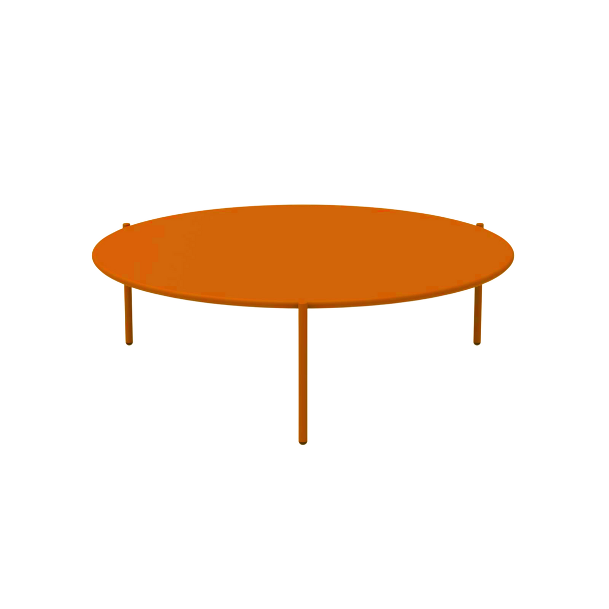 Tavolo basso da caffè tondo in metallo verniciato "Aria3" impilabile cm 110x110 35h
