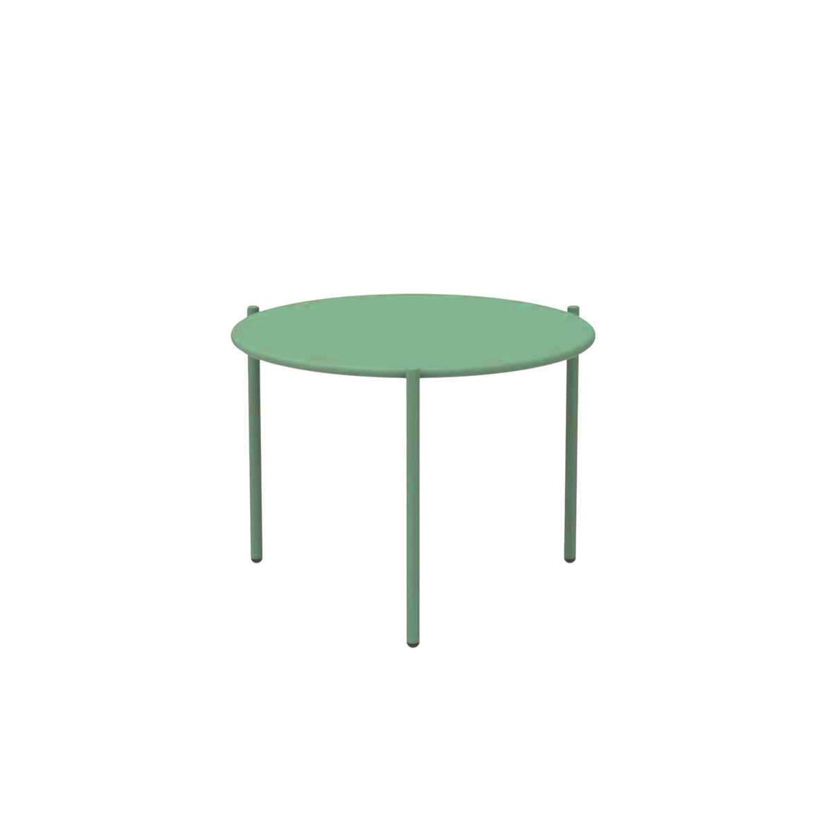 Tavolo basso da caffè tondo in metallo "Aria1" tavolino per giardino impilabile cm 60x60 46h