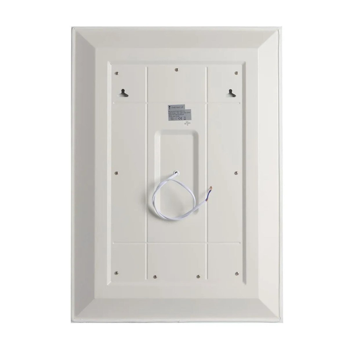 Specchio rettangolare a led "Fresno" con cornice decorata illuminata cm 50x70 - MondoViro