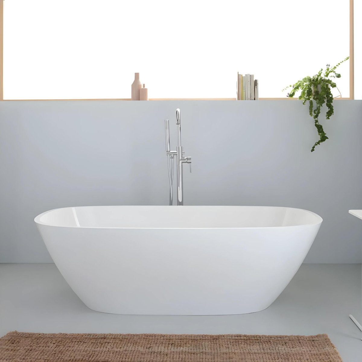 Vasca da bagno freestanding "Rimini" in marmo ricomposto cm 160x75 48h - MondoViro