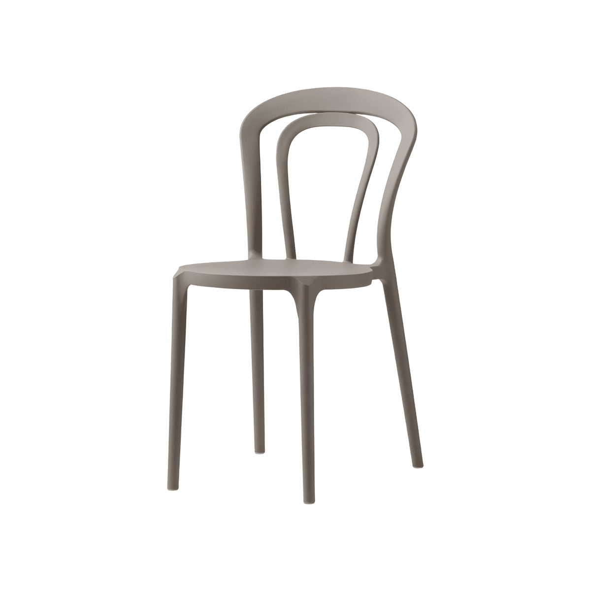 Set di sedie moderne "Caffè" in polipropilene impilabili per esterno e interno cm 53x53 83h - MondoViro