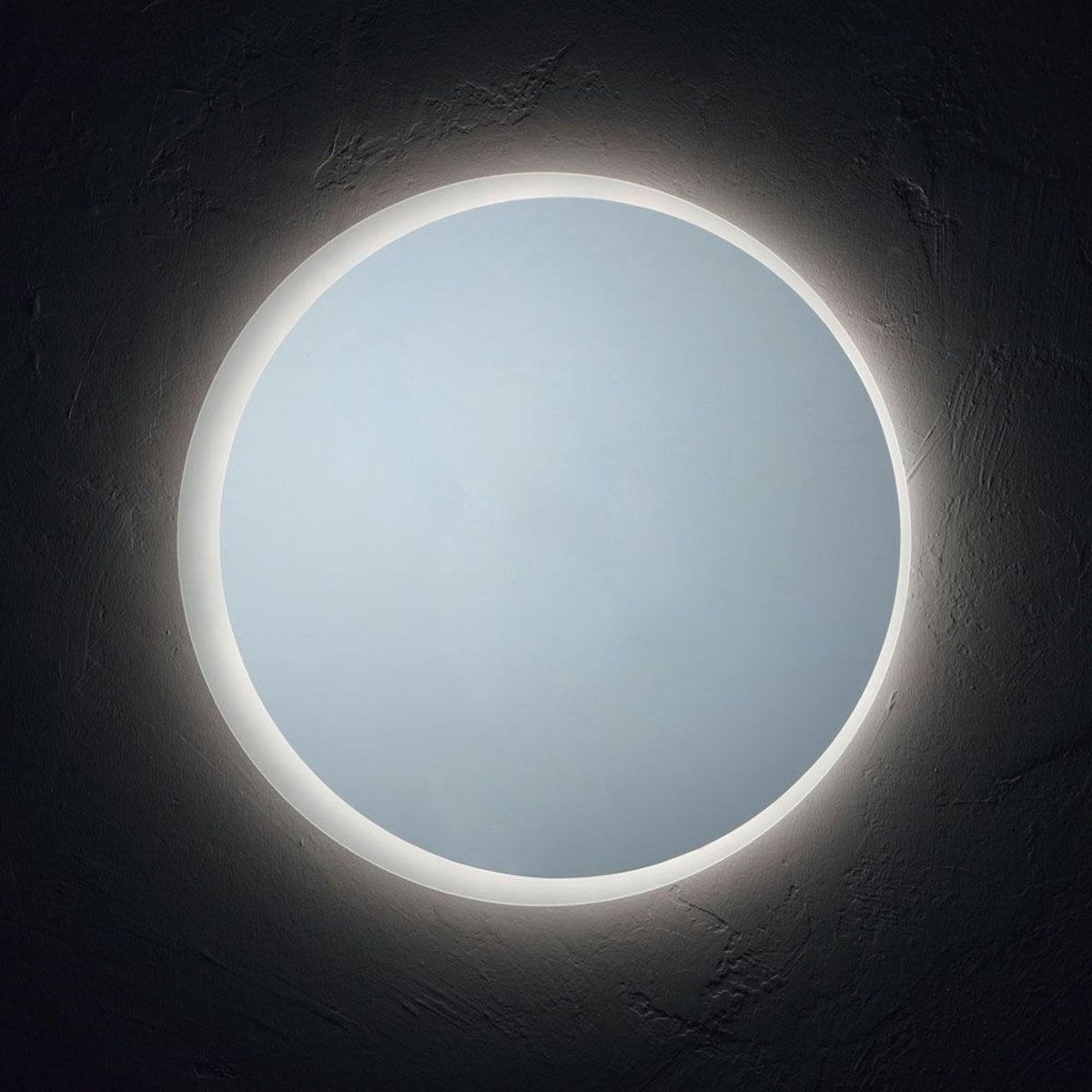 Specchio a led rotondo "Eugene" con cornice retroilluminata cm 70x70 - MondoViro