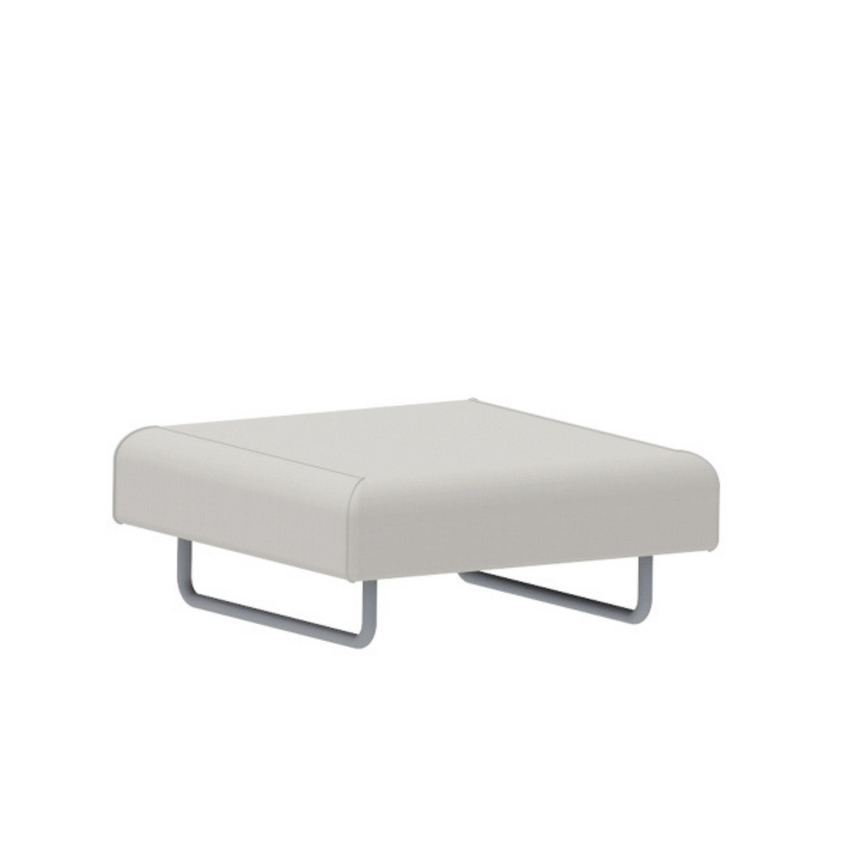 Divano imbottito modulo singolo "Santa Fe" in metallo da giardino cm 90x90 70h