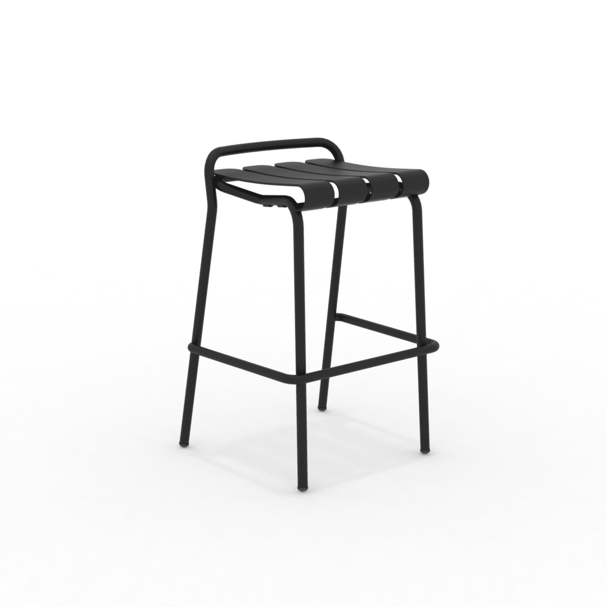 Set di sgabelli alti in alluminio "Verdea" da giardino impilabili cm 48x49 82h - MondoViro