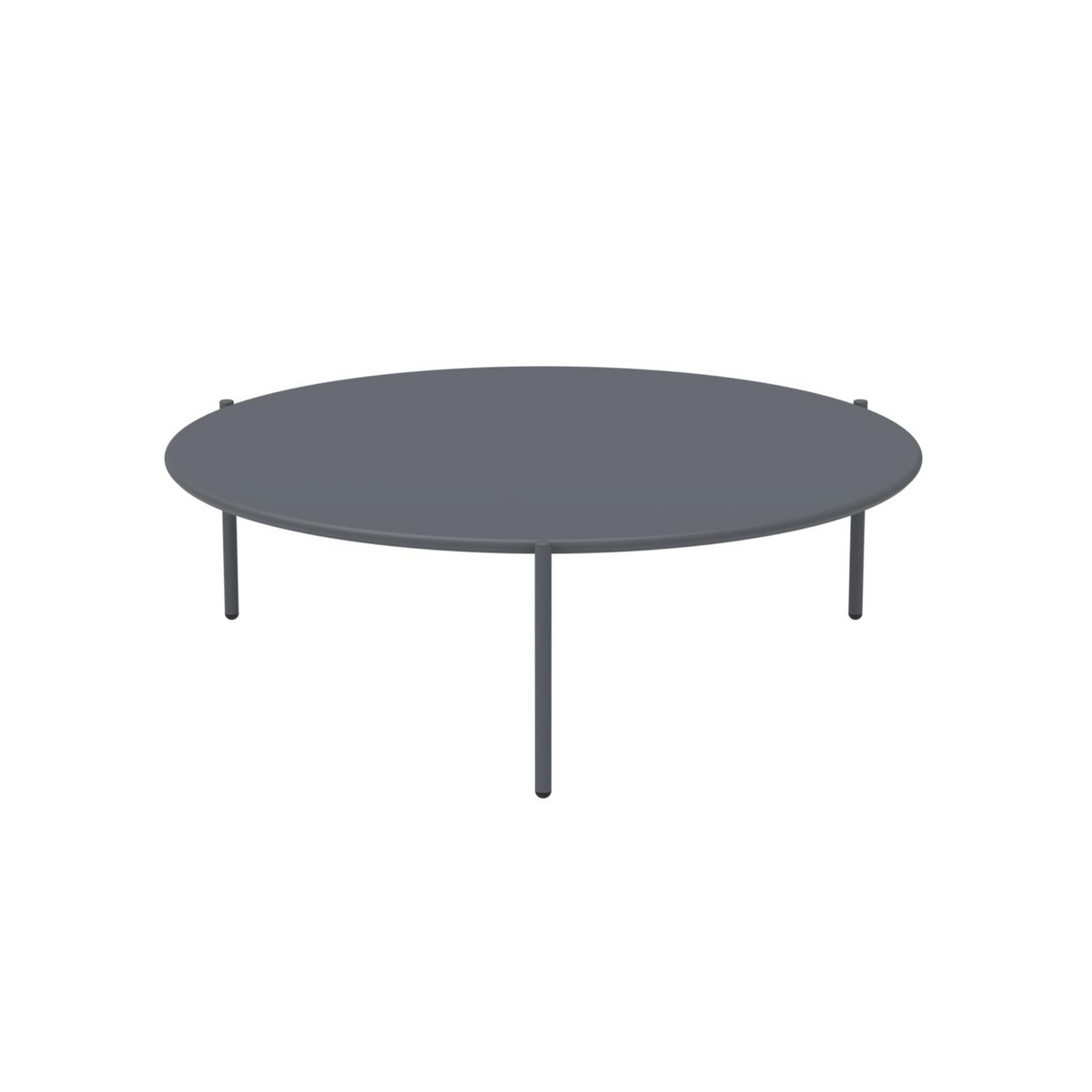 Tavolo basso da caffè tondo in metallo verniciato "Aria3" impilabile cm 110x110 35h