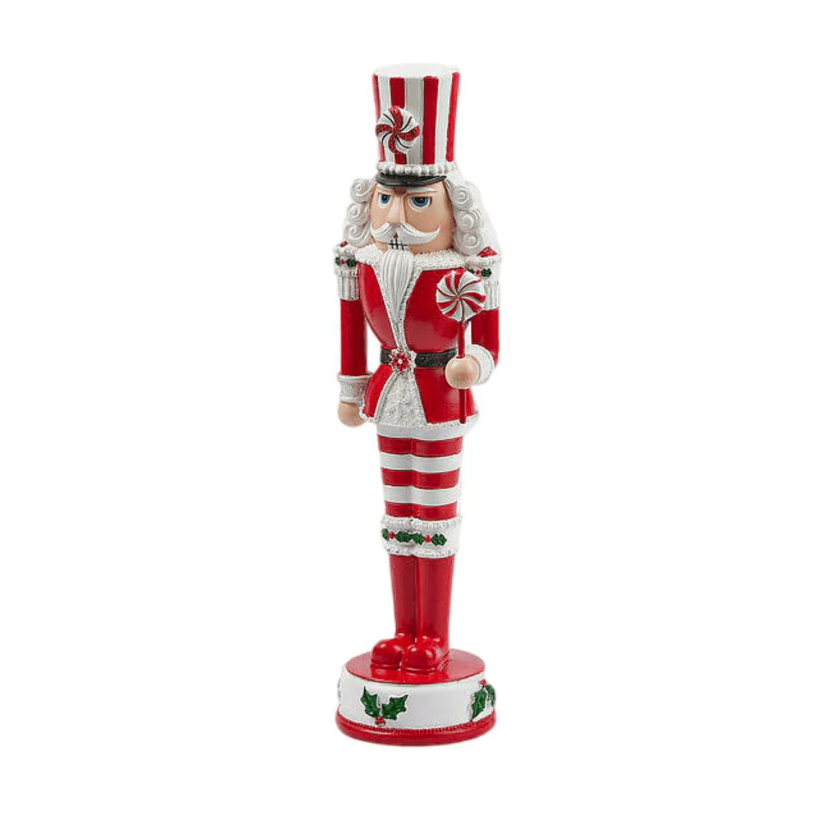 Statuetta di Soldatino verde e rosso, decorazione natalizia cm 33h - MondoViro