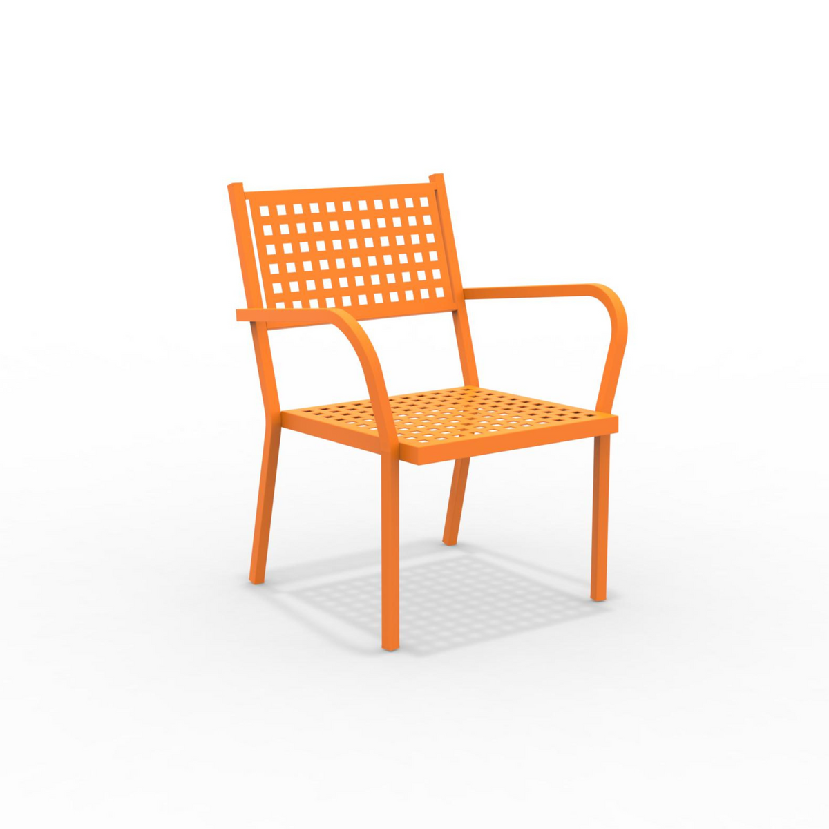 Poltrone moderne "Alice" basse in metallo impilabili da giardino cm 65x63 77h