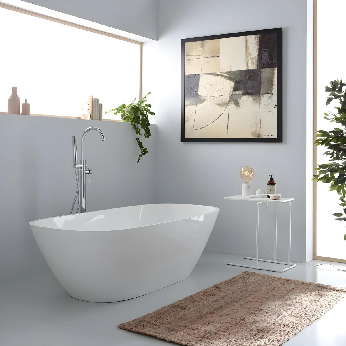Vasca da bagno freestanding "Rimini" in marmo ricomposto cm 160x75 48h - MondoViro