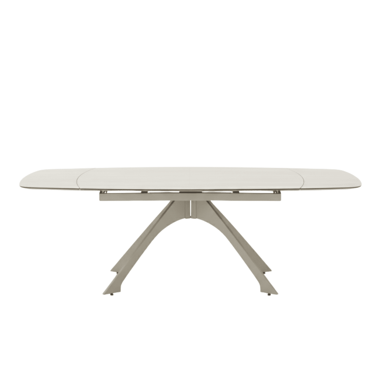 Tavolo allungabile da pranzo "Nido" con piano in grès effetto marmo cm 160/240x90 77h - MondoViro