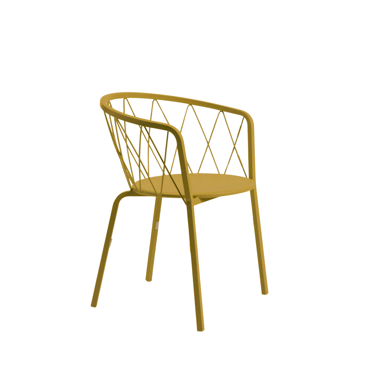Sedia da giardino in metallo verniciato impilabili "Daisy" cm 57x55 75h