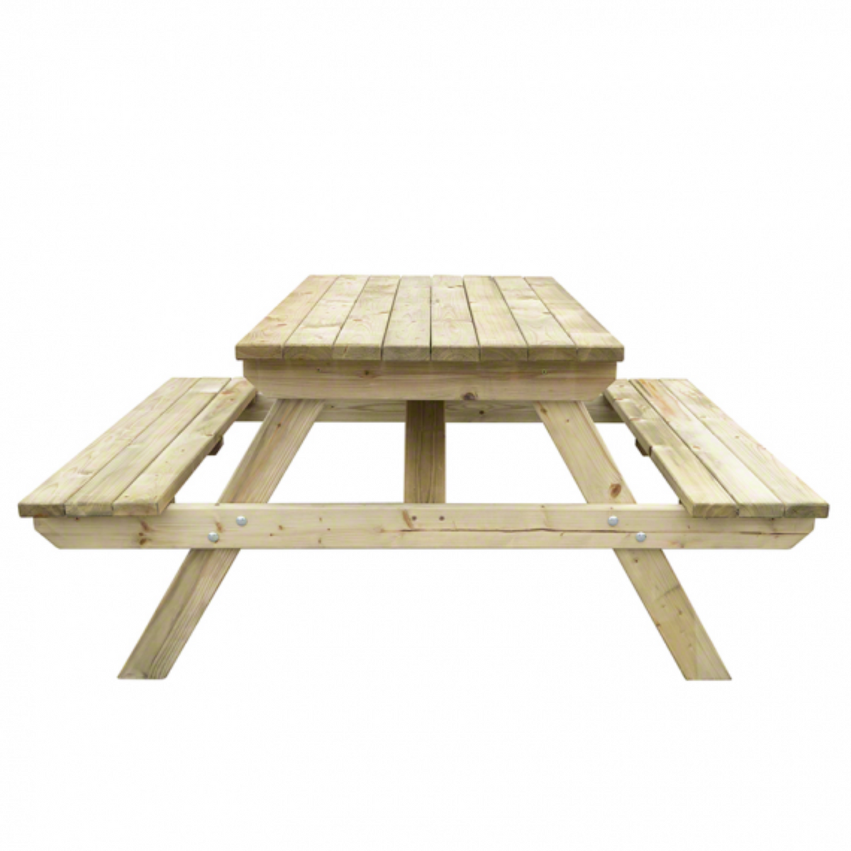 Tavolo da pic nic per esterno "Garden" in legno di conifera con sedili cm 180x150 70h
