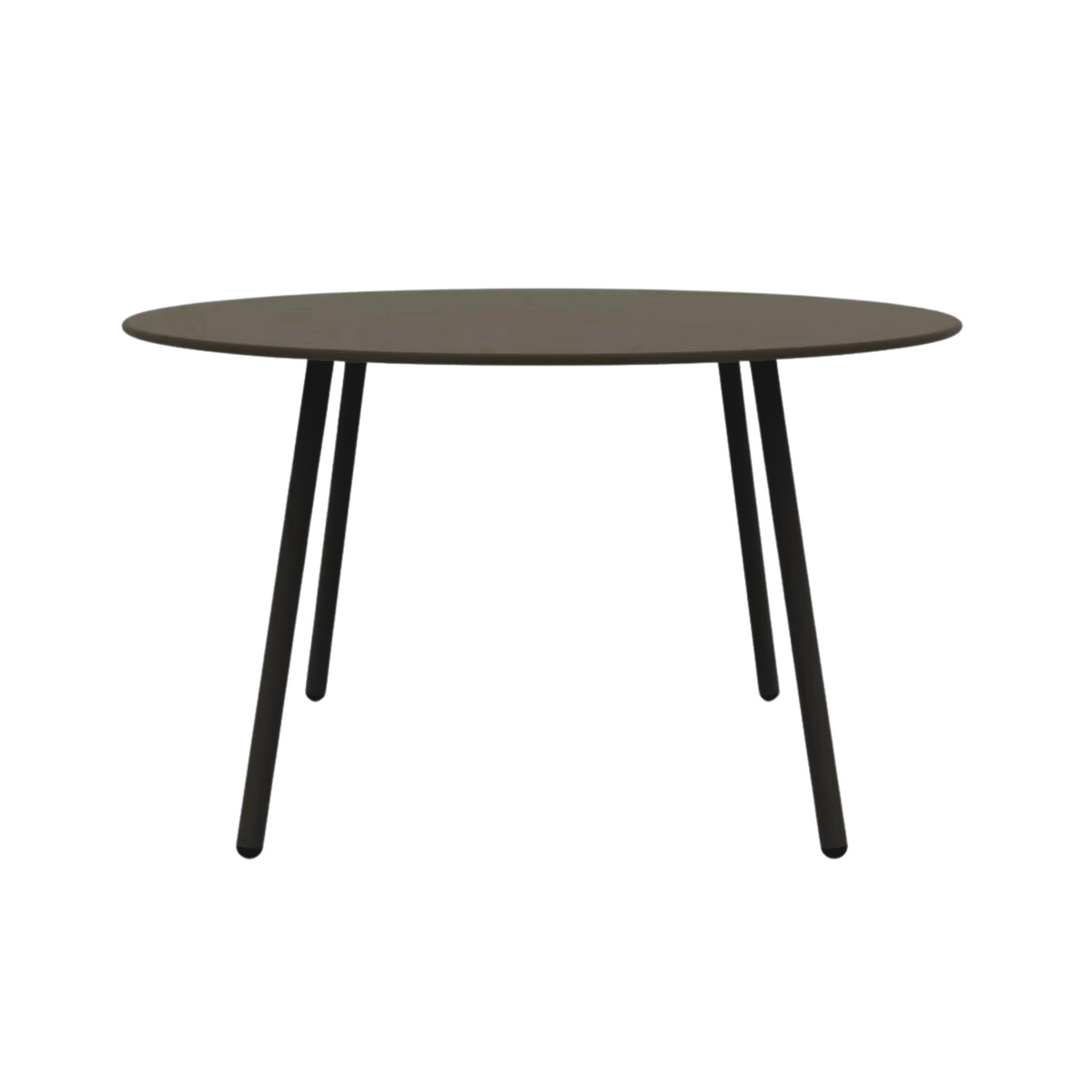 Tavolo tondo in metallo zincato "Roma" per giardino smontabile cm 130x130 75h