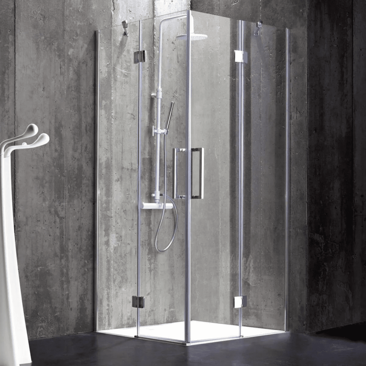 Box doccia senza telaio "Lion" in vetro temperato trasparente h 190 cm - MondoViro