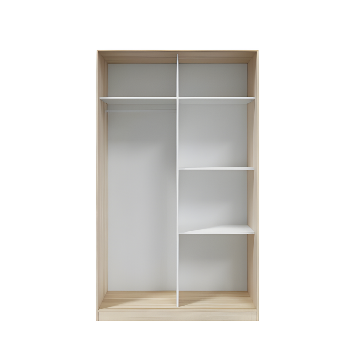 Armadio guardaroba "Pexy" in legno con ante scorrevoli appendiabiti e ripiani cm 120x50 200h