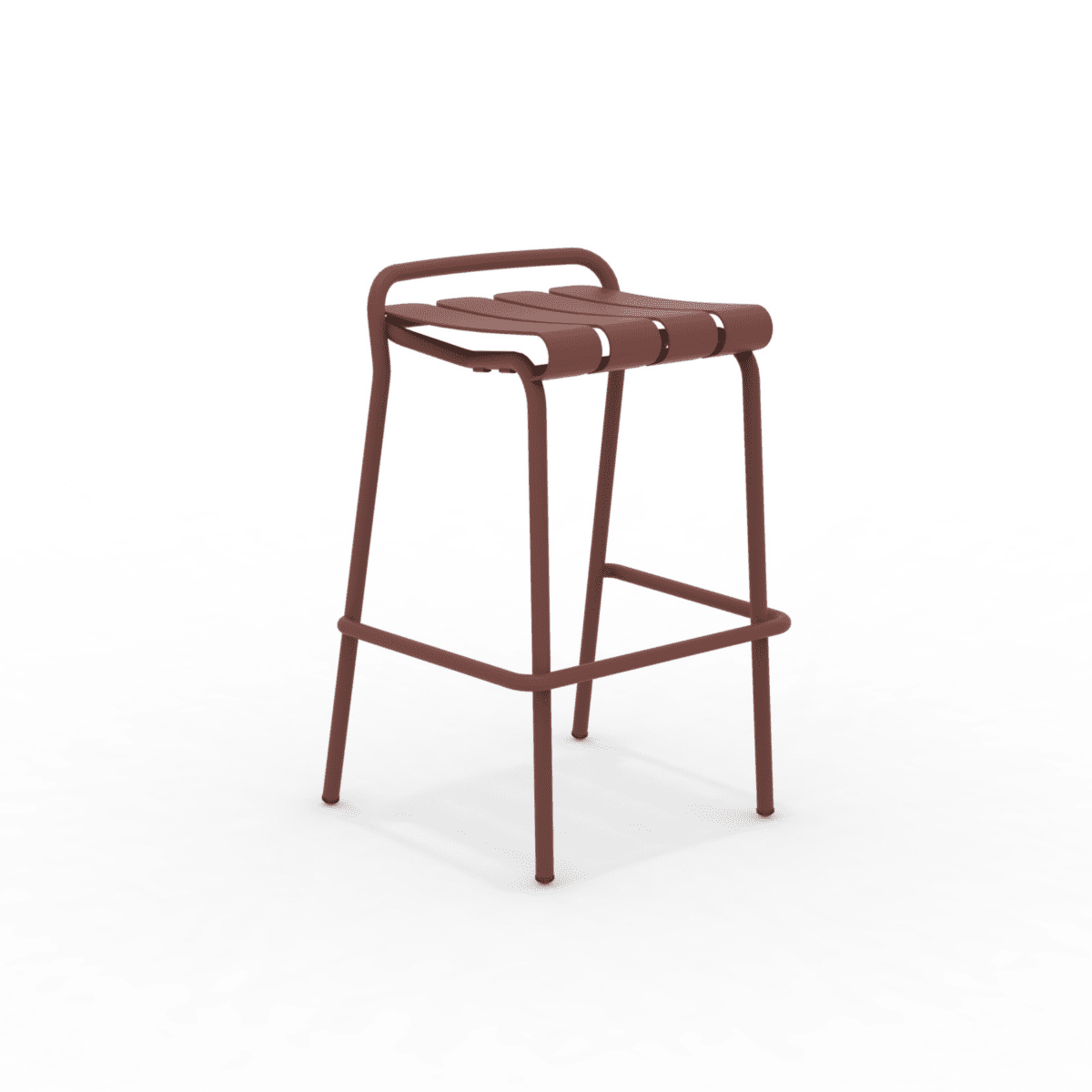 Set di sgabelli alti in alluminio "Verdea" da giardino impilabili cm 48x49 82h - MondoViro