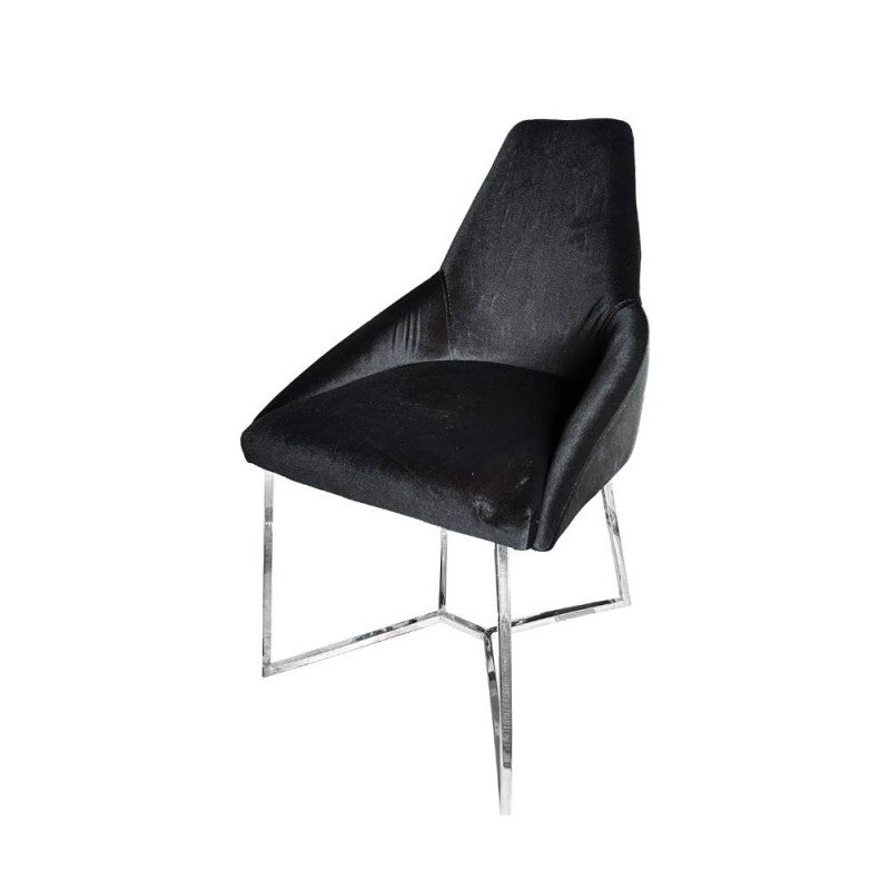Set di sedie da pranzo "Akustik Simphony" imbottite in velluto con gambe in metallo cm 50x48 90h - MondoViro