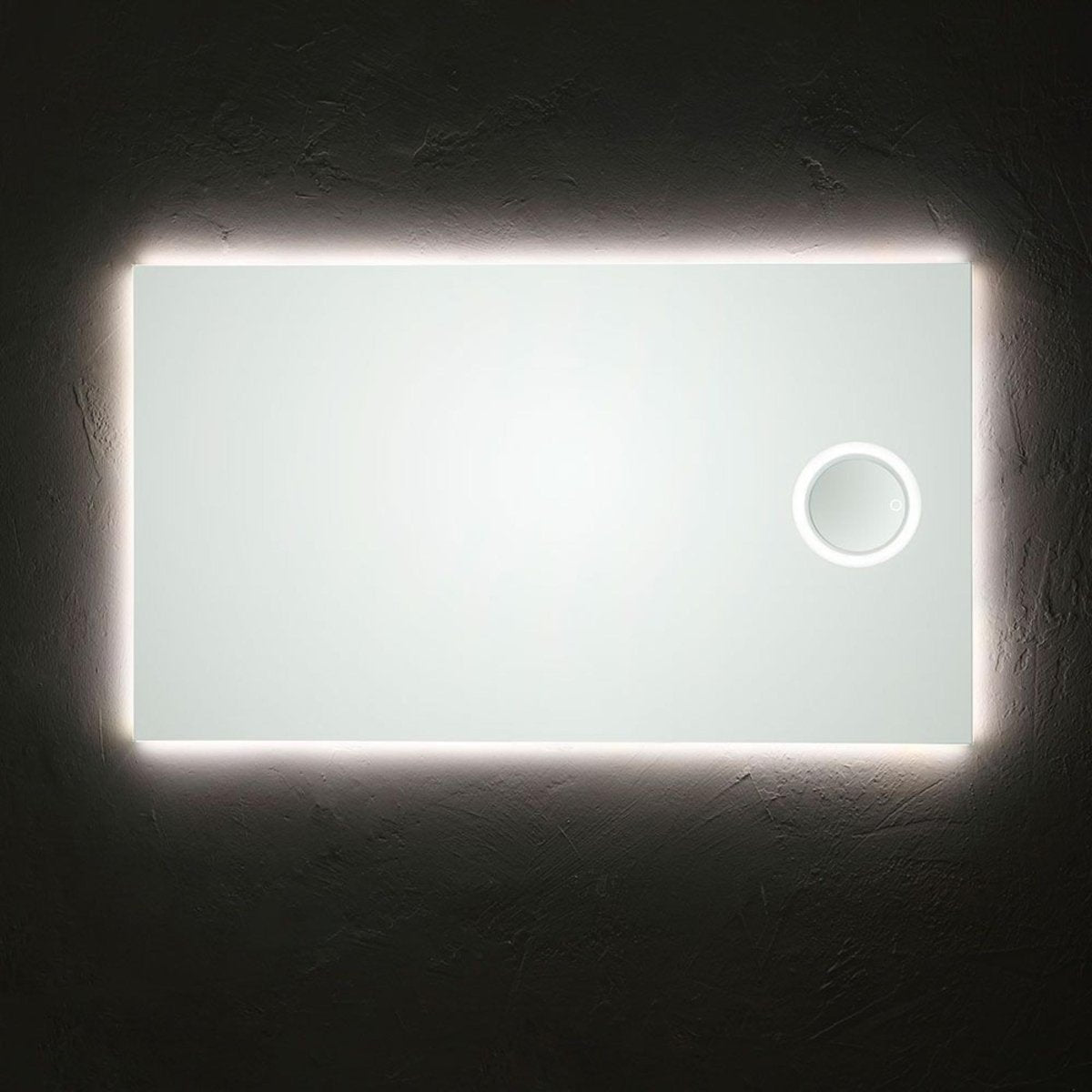 Specchio a led rettangolare "Corvallis" con ingranditore retroilluminato cm 120x70 - MondoViro