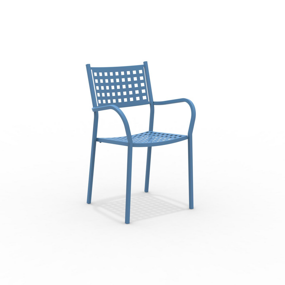 Sedie in metallo da giardino "Alice" con braccioli impilabile cm 53x53 85h