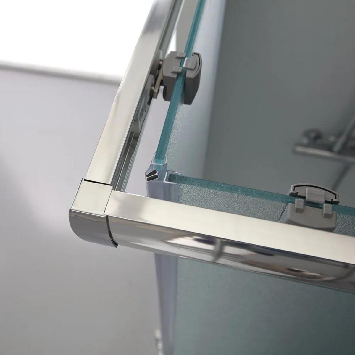 Box doccia quadrato con ante scorrevoli "Genova Two" in vetro temperato opaco h 185 cm - MondoViro