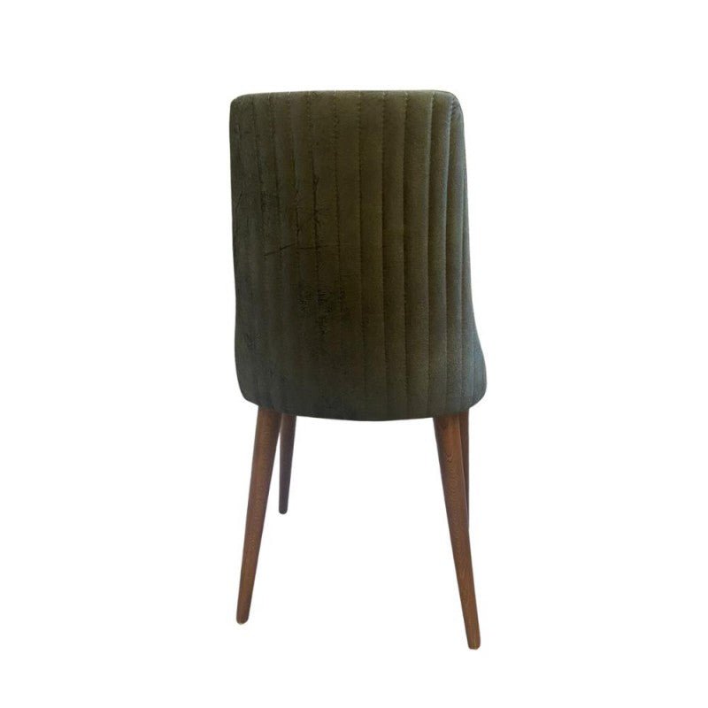 Set di sedie da pranzo "Diana" imbottite in vellutino con gambe in legno cm 50x48 87h - MondoViro