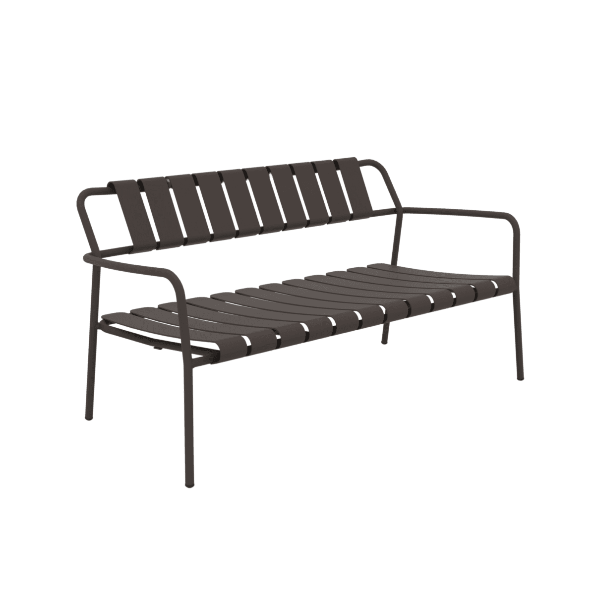 Panchina lounge in alluminio "Verdea" divanetto da giardino cm 146x70 76h - MondoViro