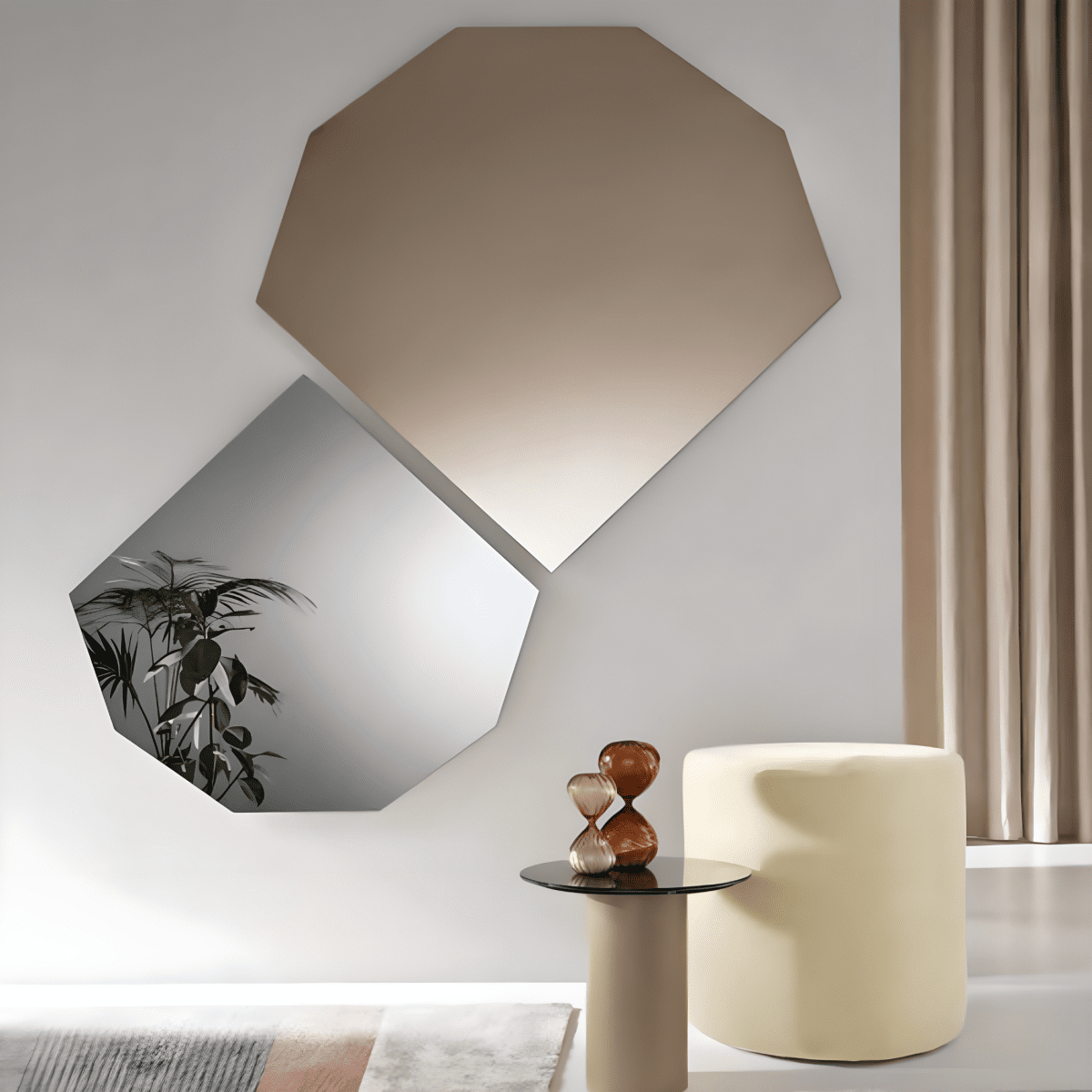 Specchio sagomato "Orbis" da parete senza cornice elegante - MondoViro