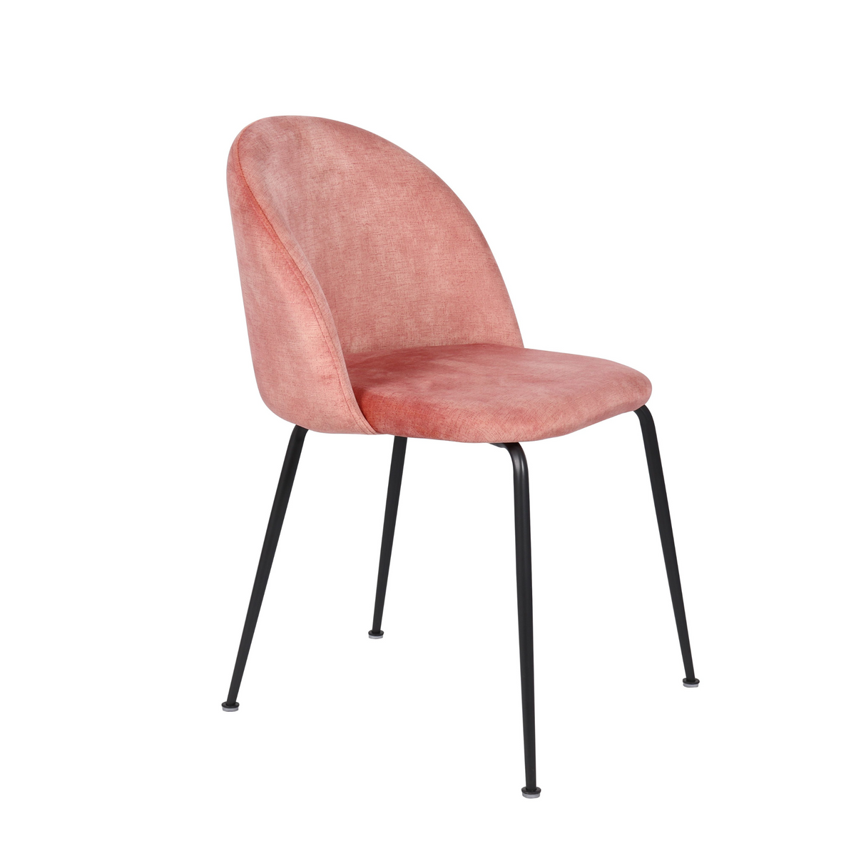 Set di sedie imbottite in velluto "Lumina" con gambe in metallo cm 45x55 79h