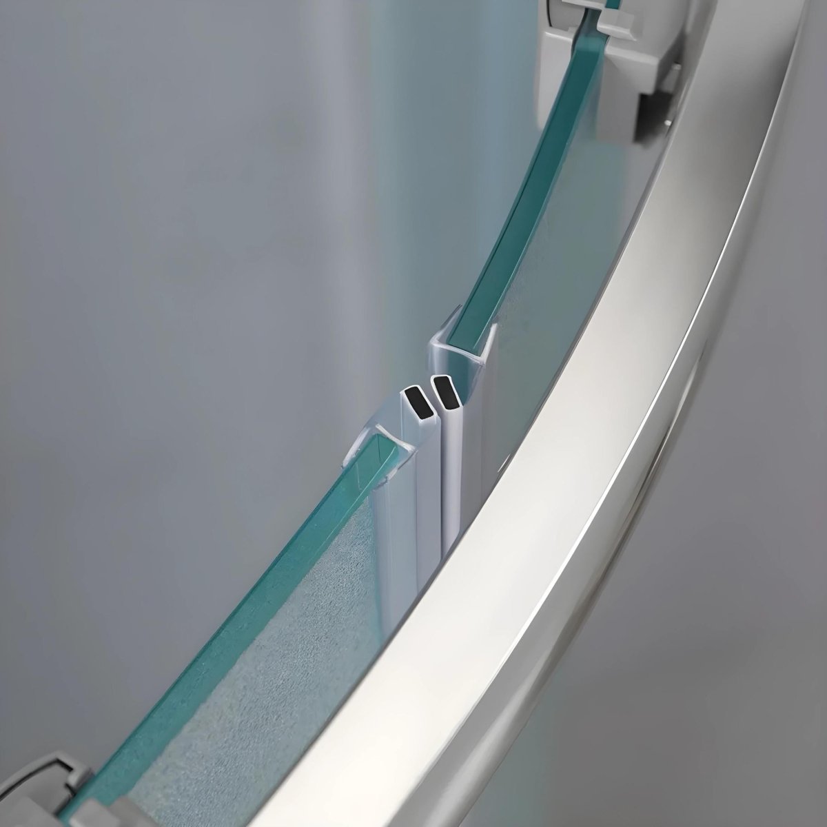Box doccia semicircolare "Genova" con 2 ante scorrevoli in vetro temperato h 185 cm - MondoViro