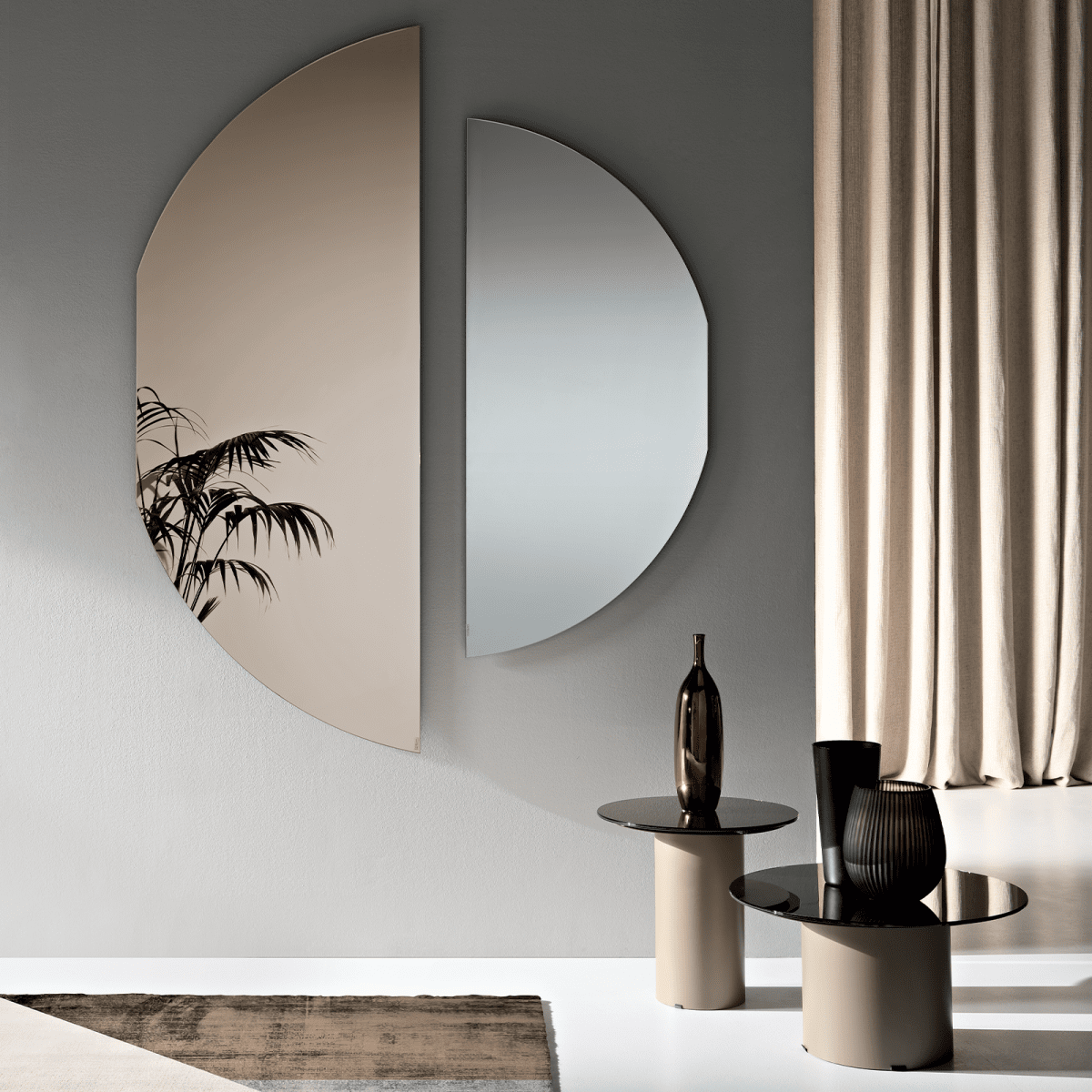 Specchio sagomato "Fusion" moderno senza cornice dal design versatile e contemporaneo - MondoViro