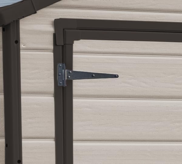 Casetta da giardino in resina "Nature glow" resistente effetto legno Manor