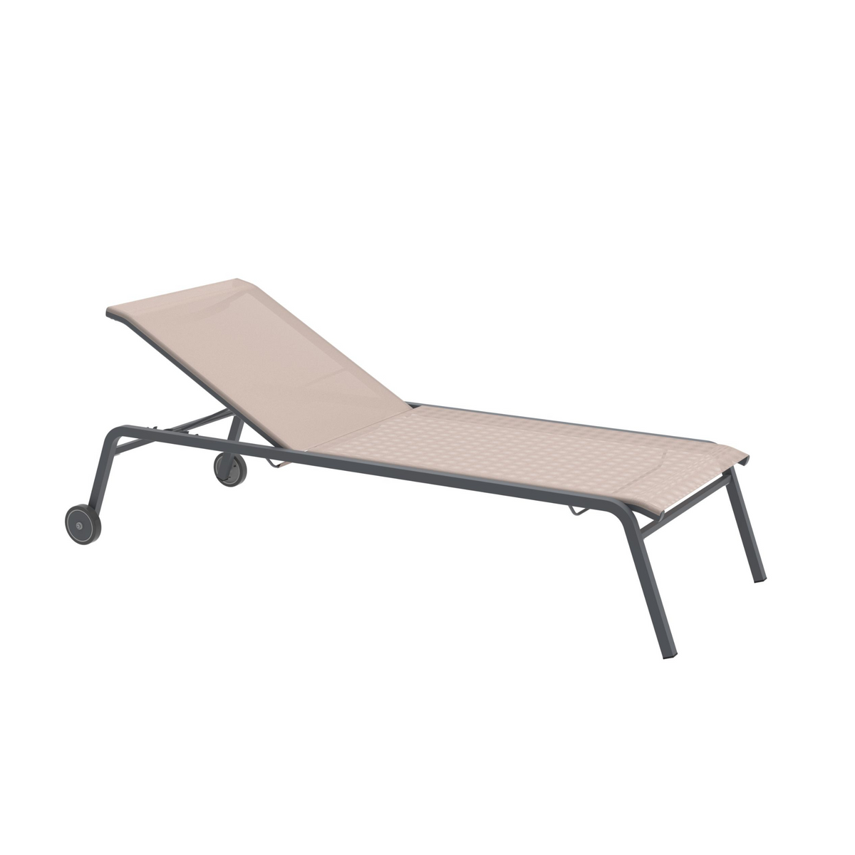 Lettino prendisole in tessuto e alluminio "Alice4" da giardino impilabile cm 198x80 97h