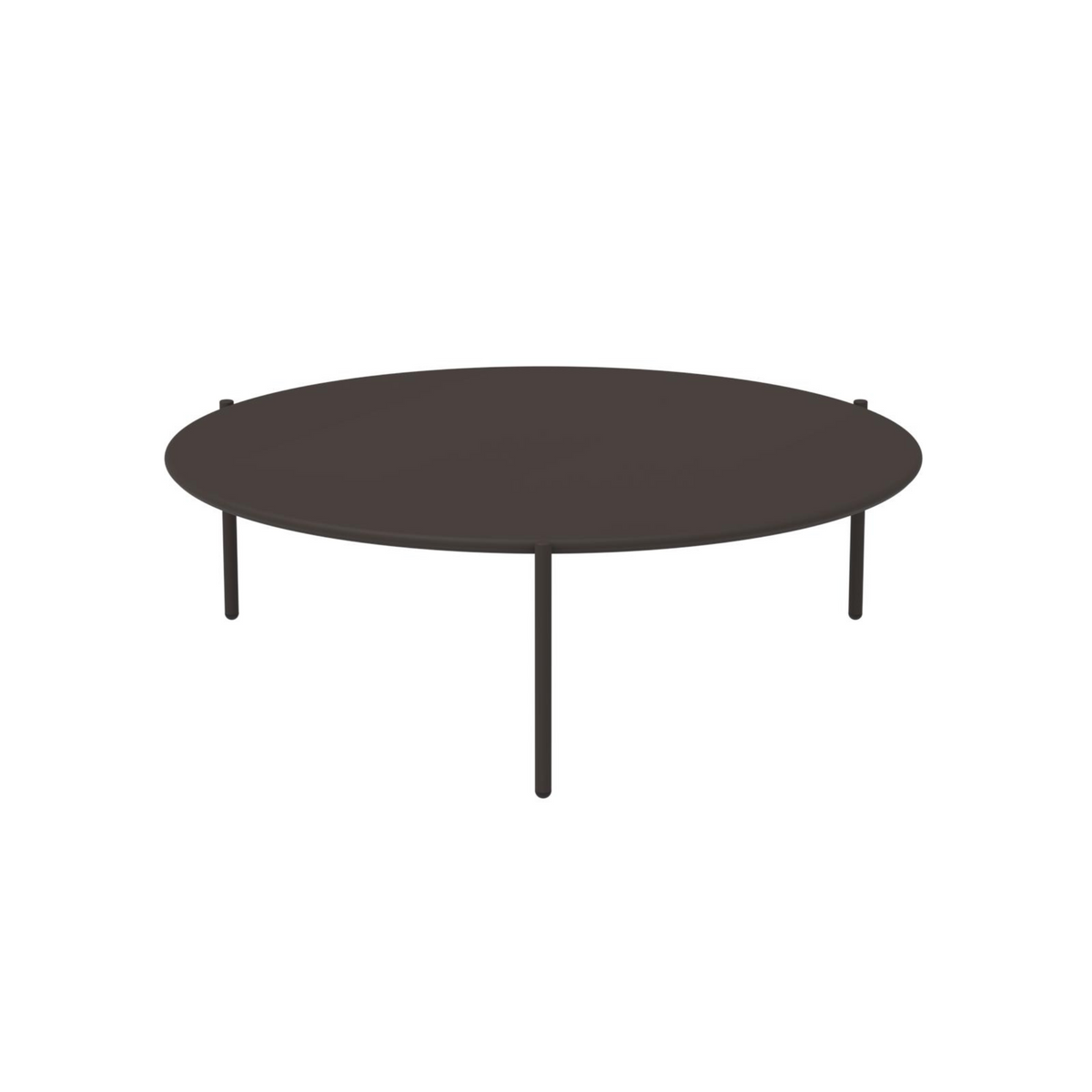 Tavolo basso da caffè tondo in metallo verniciato "Aria3" impilabile cm 110x110 35h