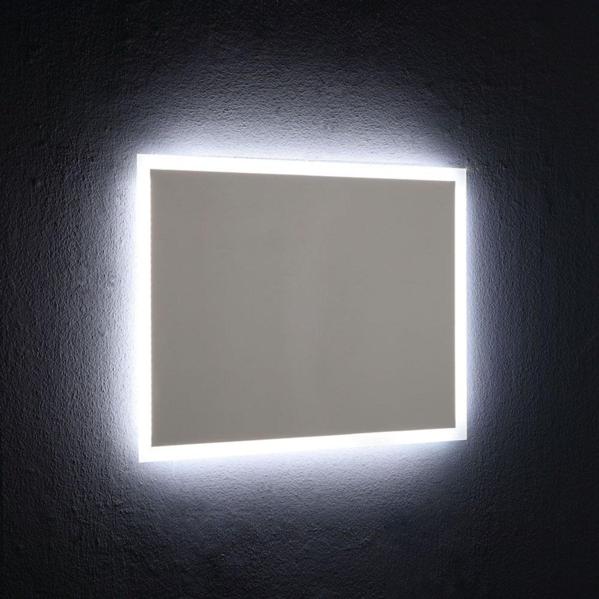 Specchio con cornice led "Bend" rettangolare reversibile cm 80x60 - MondoViro