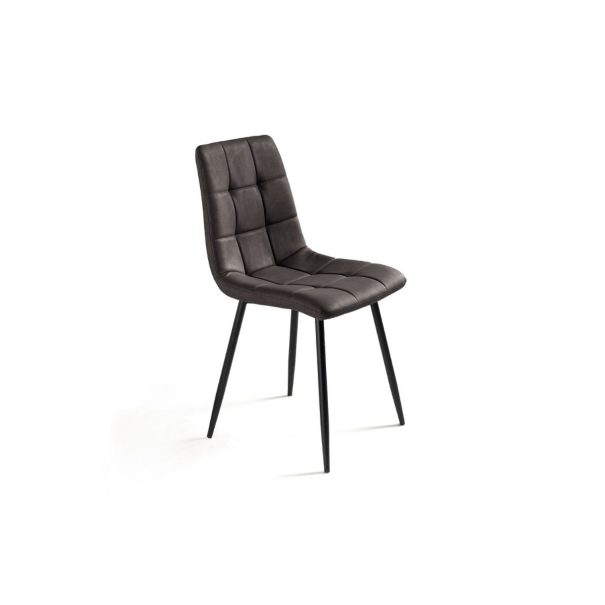 Sedie moderne "Siviglia" struttura in metallo verniciato seduta in ecopelle effetto soft touch