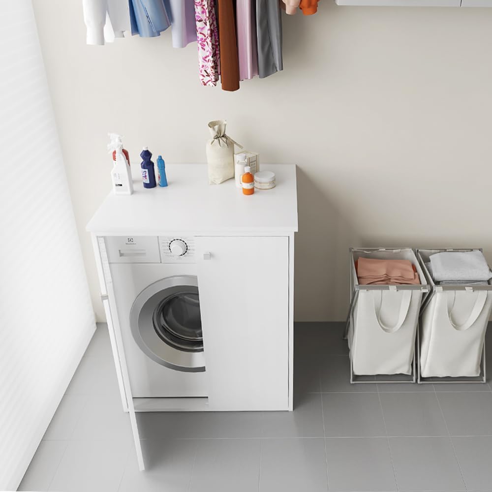 Mobile coprilavatrice "Niji" in PVC con chiusura magnetica e piedini regolabili cm 60x70 90h - MondoViro