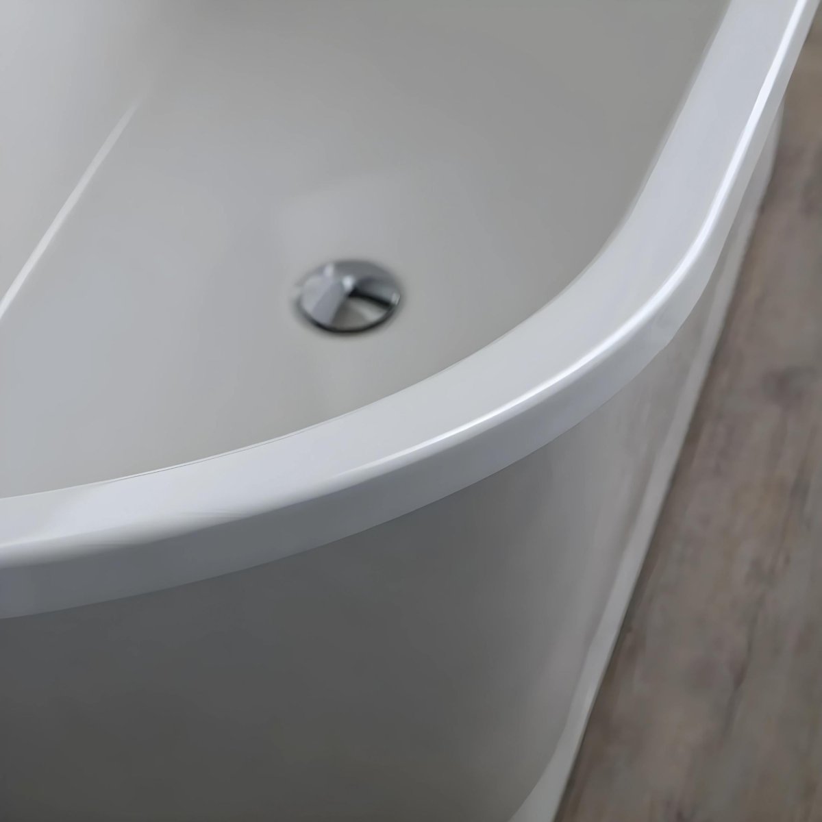 Vasca da bagno autoportante "Alma" in marmo ricomposto bianco cm 159,5x73 80,5h - MondoViro