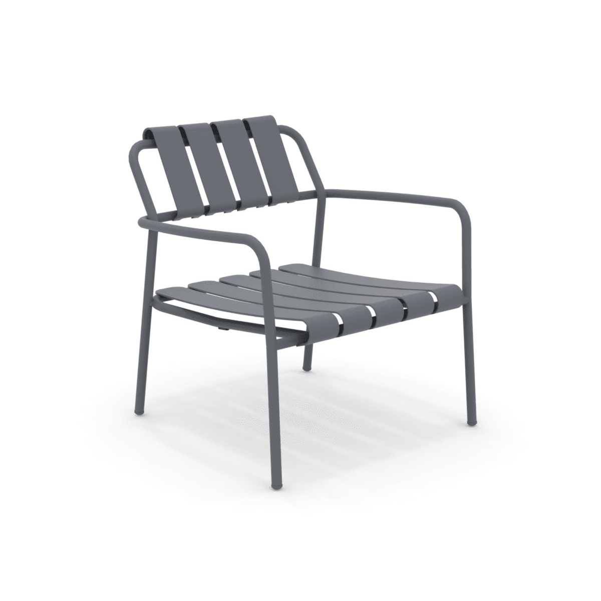 Poltrona bassa da giardino in alluminio "Verdea" sedia lounge cm 72x70 76h - MondoViro