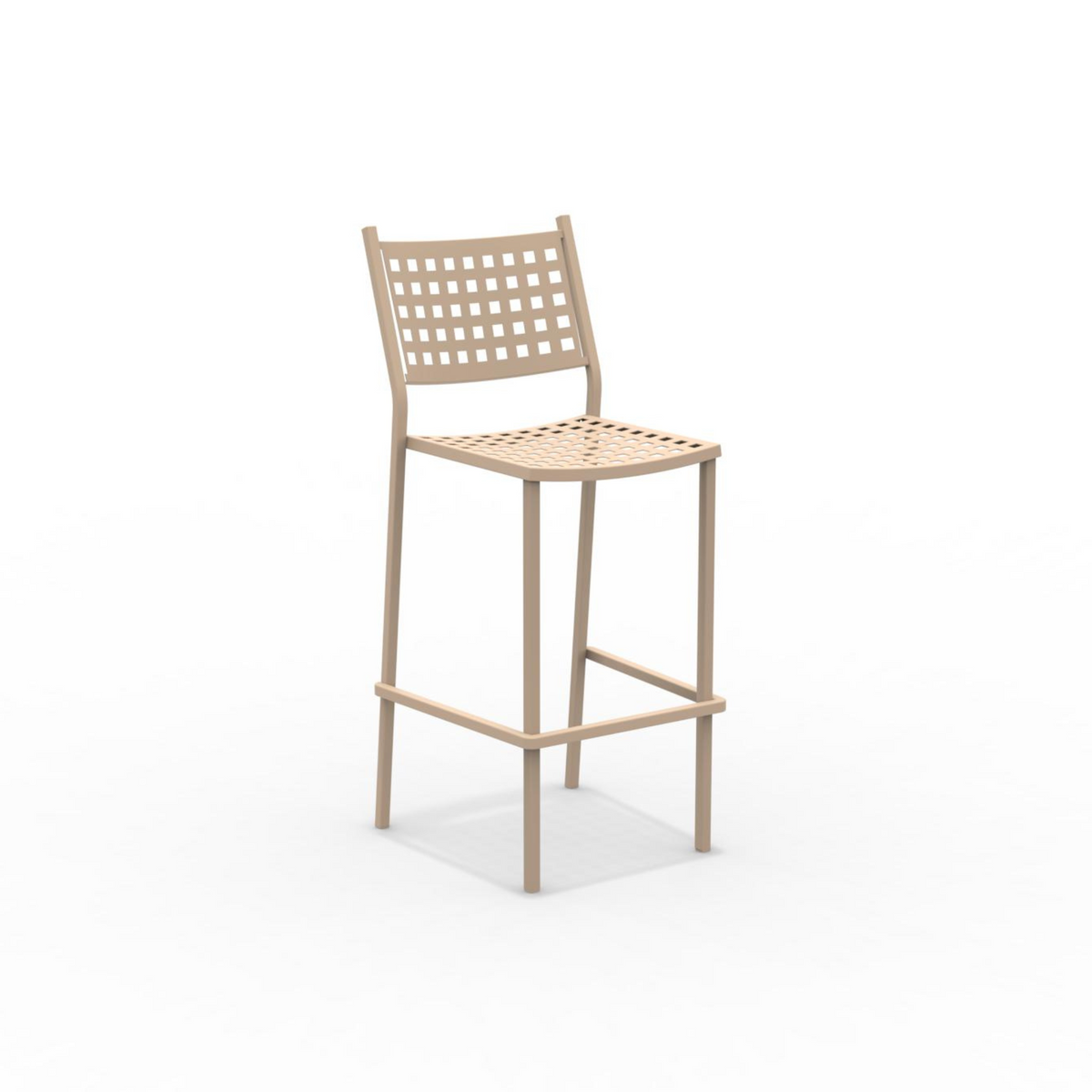 Sgabello in metallo moderno impilabile da giardino "Alice" cm 44x51 107h